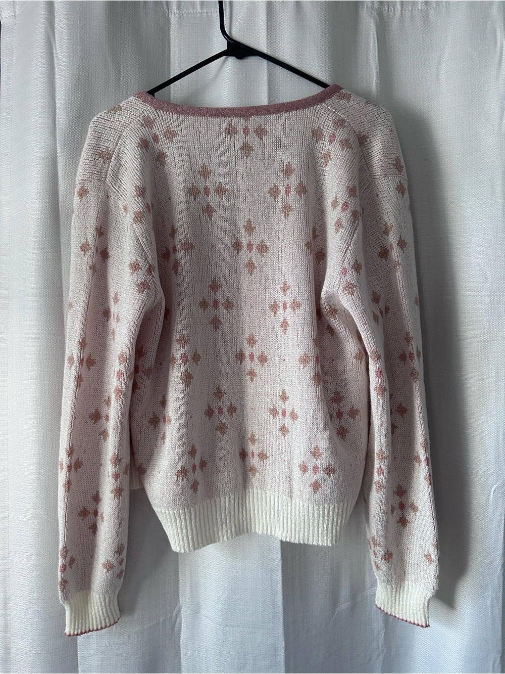 70s/80s Vintage TJ Thermo Jac Knit Cardigan Sweater Metallic Trim - Made in USA - Picture 5 of 9
